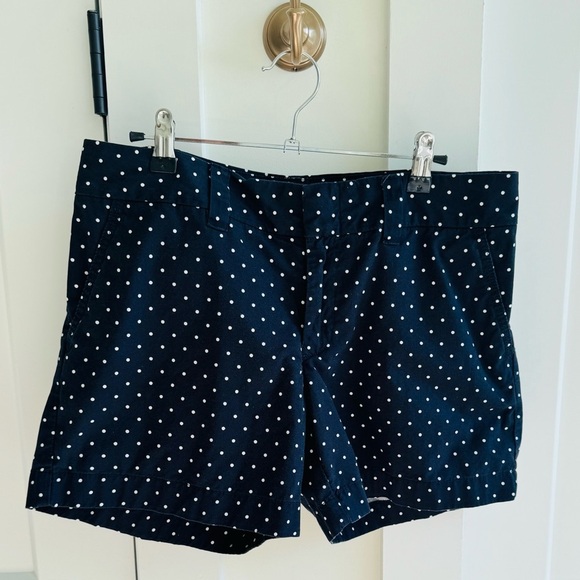 Tommy Hilfiger Pants - Tommy Hilfiger Navy Polka Dot Cotton Women's Shorts​​